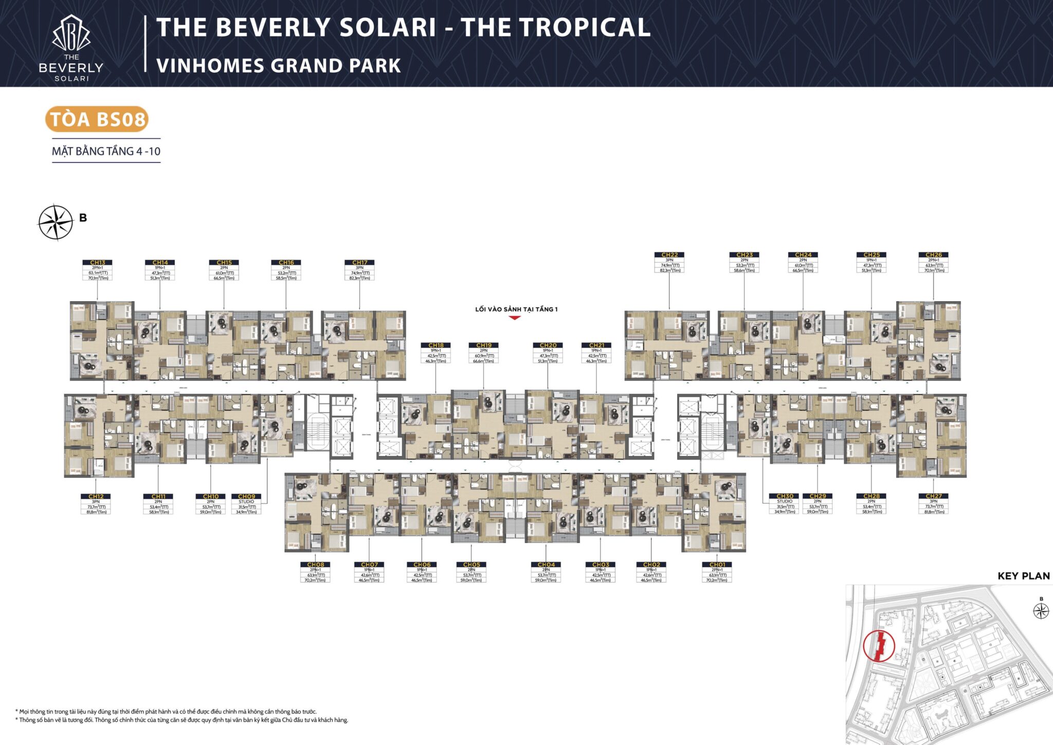 Mặt bằng Toà BS08 The Beverly Solari