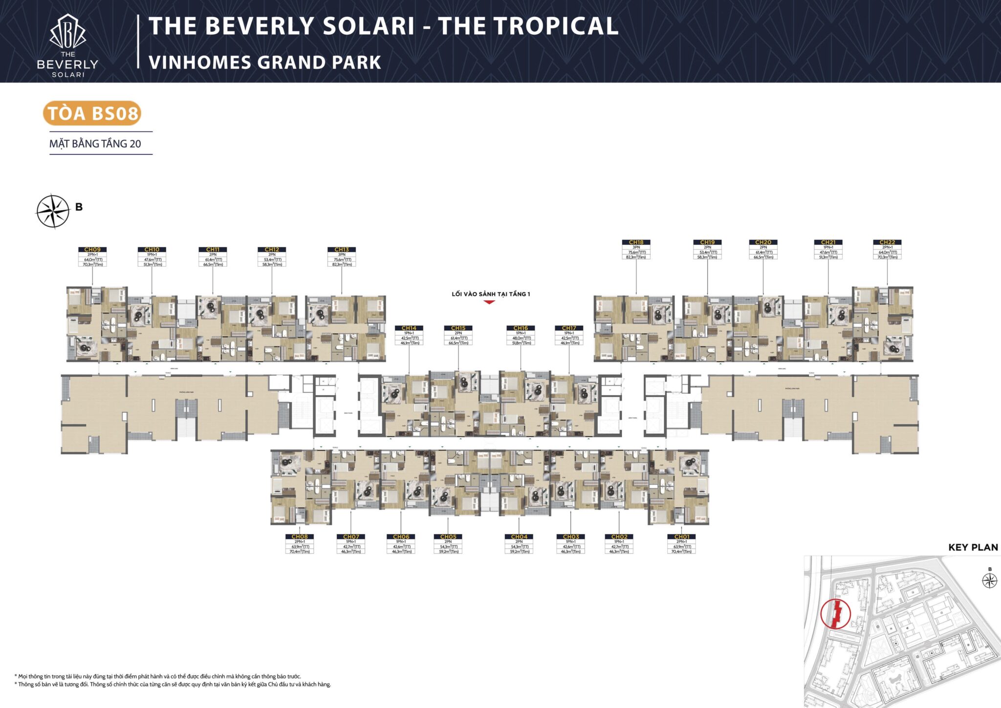 Mặt bằng Toà BS08 The Beverly Solari