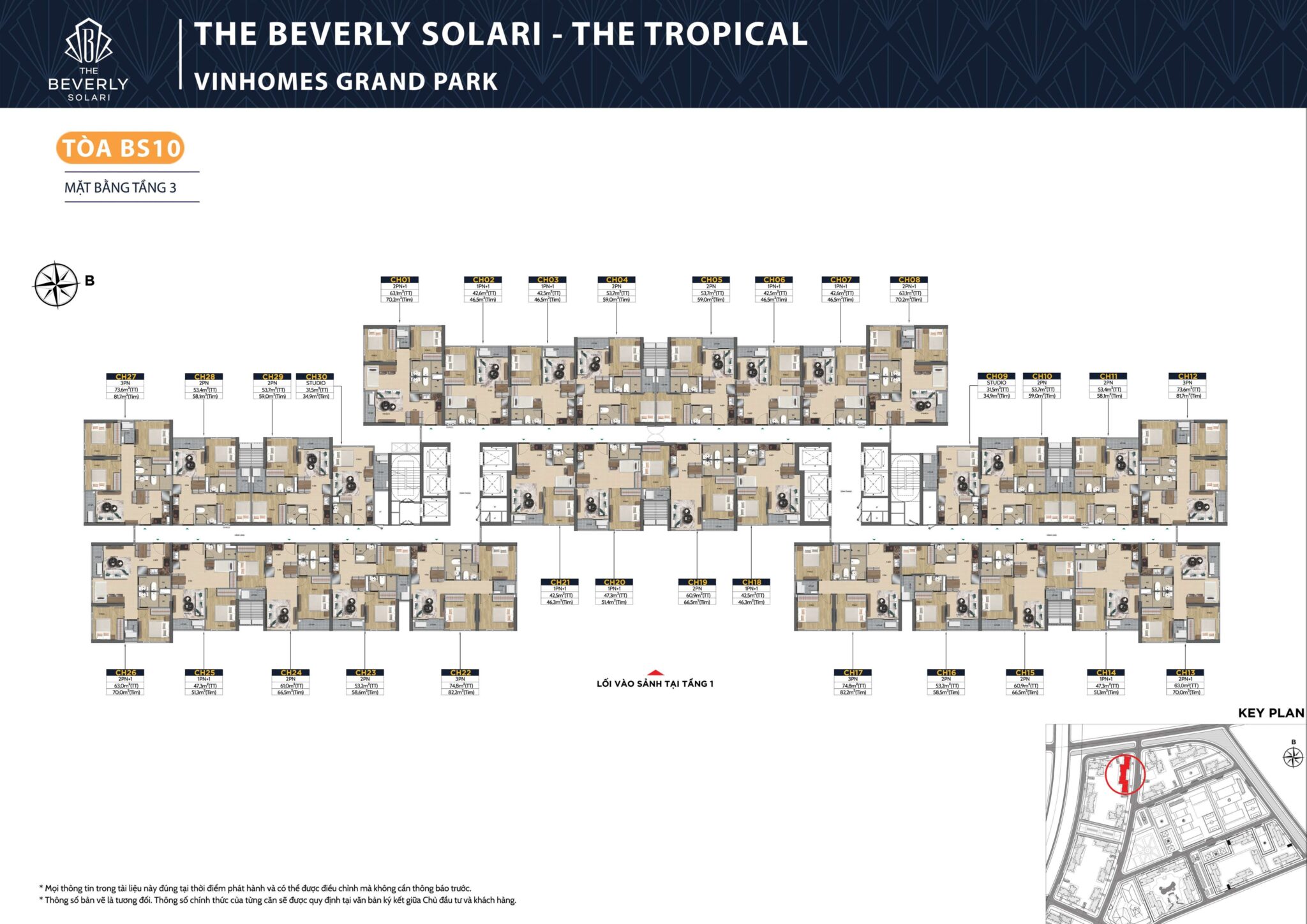 Mặt bằng Toà BS10 The Beverly Solari