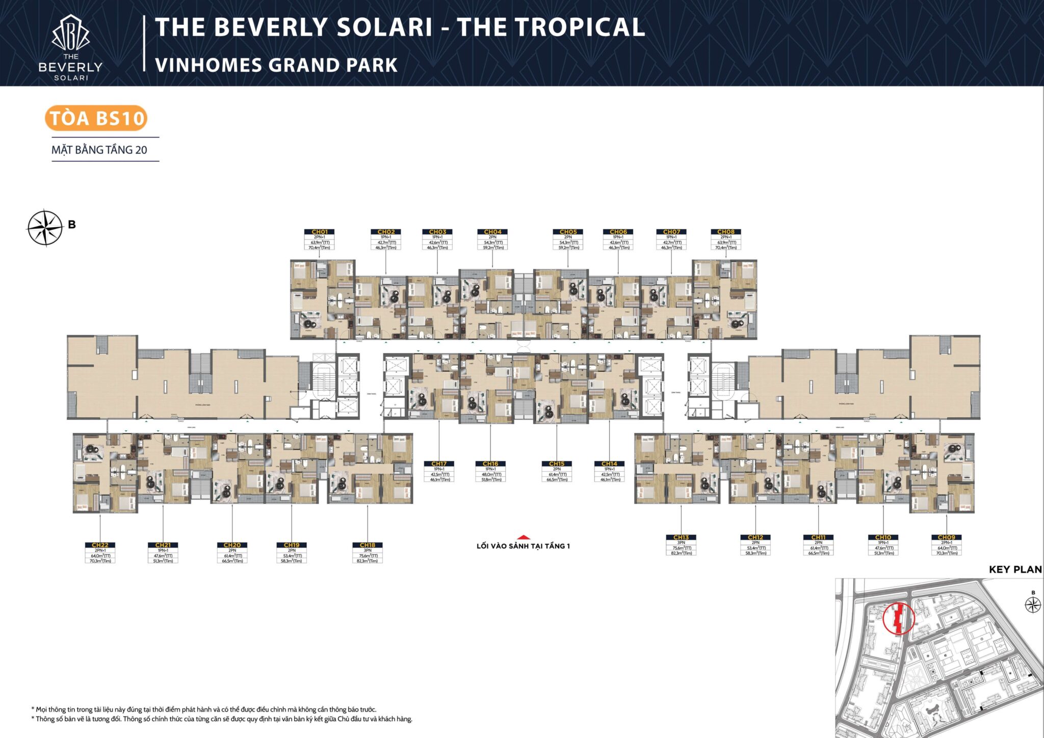 Mặt bằng Toà BS10 The Beverly Solari