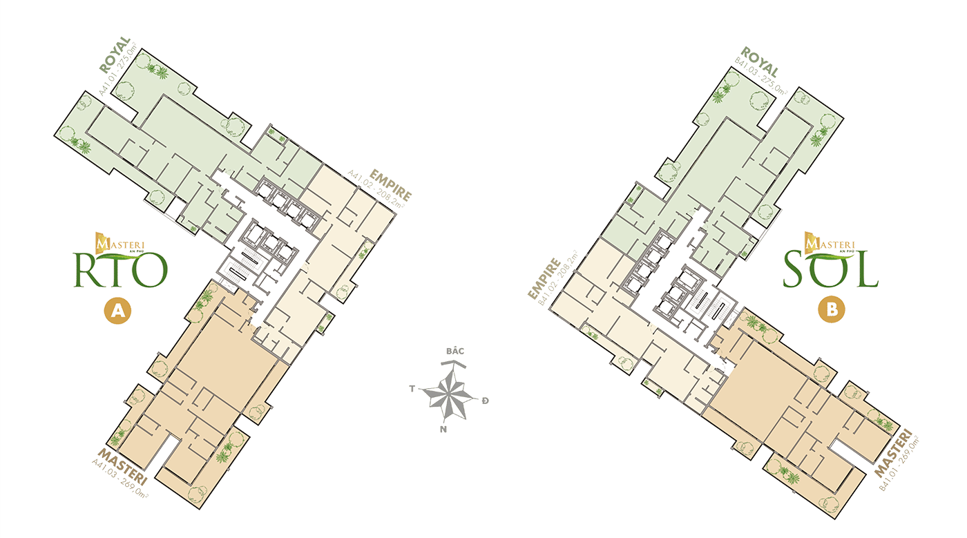 Mặt bằng căn hộ Masteri An Phú