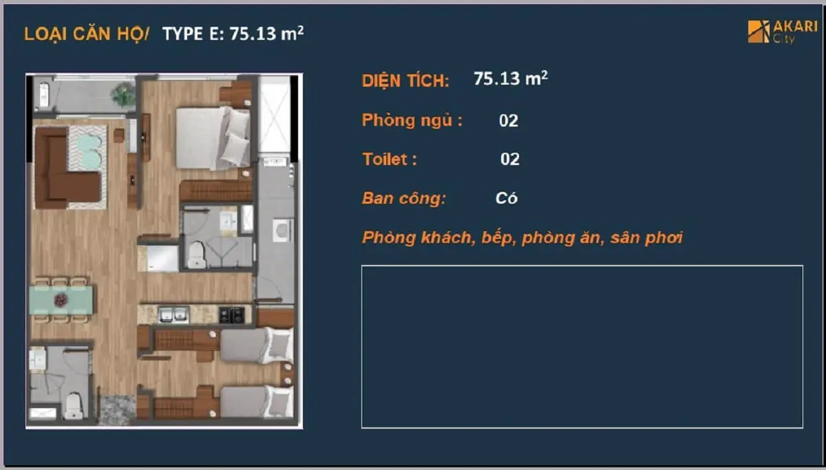 Mặt bằng dự án căn hộ Akari City Giai đoạn 1