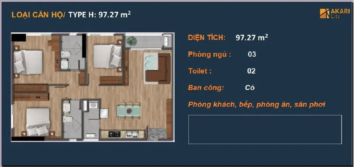 Mặt bằng dự án căn hộ Akari City Giai đoạn 1