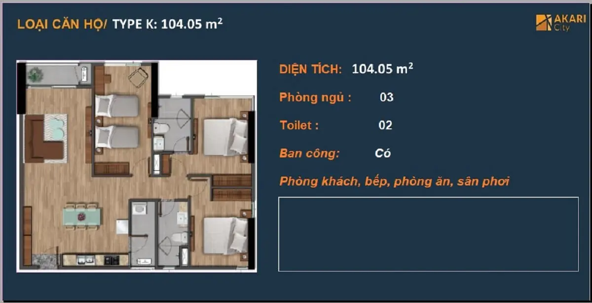 Mặt bằng dự án căn hộ Akari City Giai đoạn 1