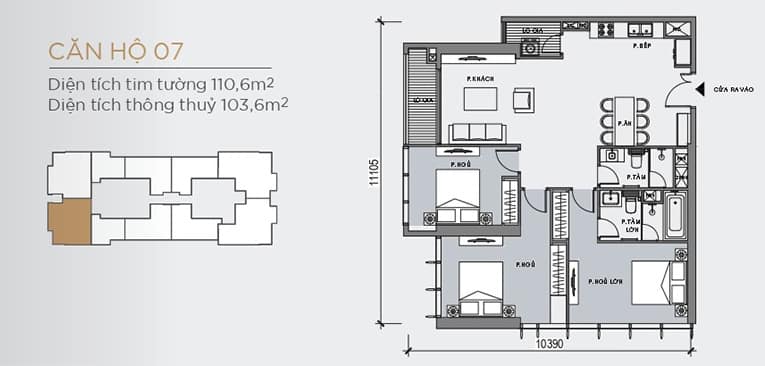 Mặt bằng Lux 6 Vinhomes Golden River