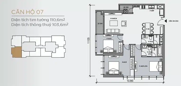 Mặt bằng Lux 6 Vinhomes Golden River