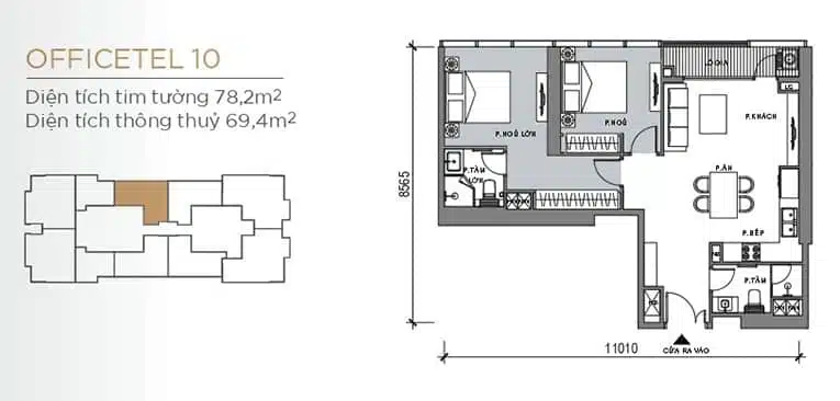 Mặt bằng Lux 6 Vinhomes Golden River