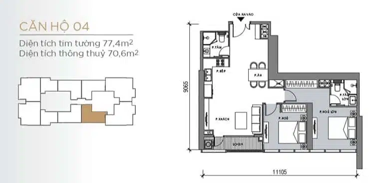 Mặt bằng Lux 6 Vinhomes Golden River