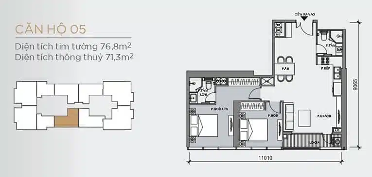 Mặt bằng Lux 6 Vinhomes Golden River