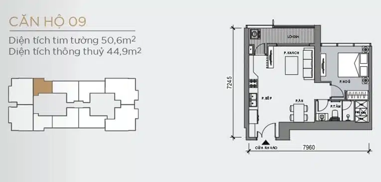 Mặt bằng Lux 6 Vinhomes Golden River