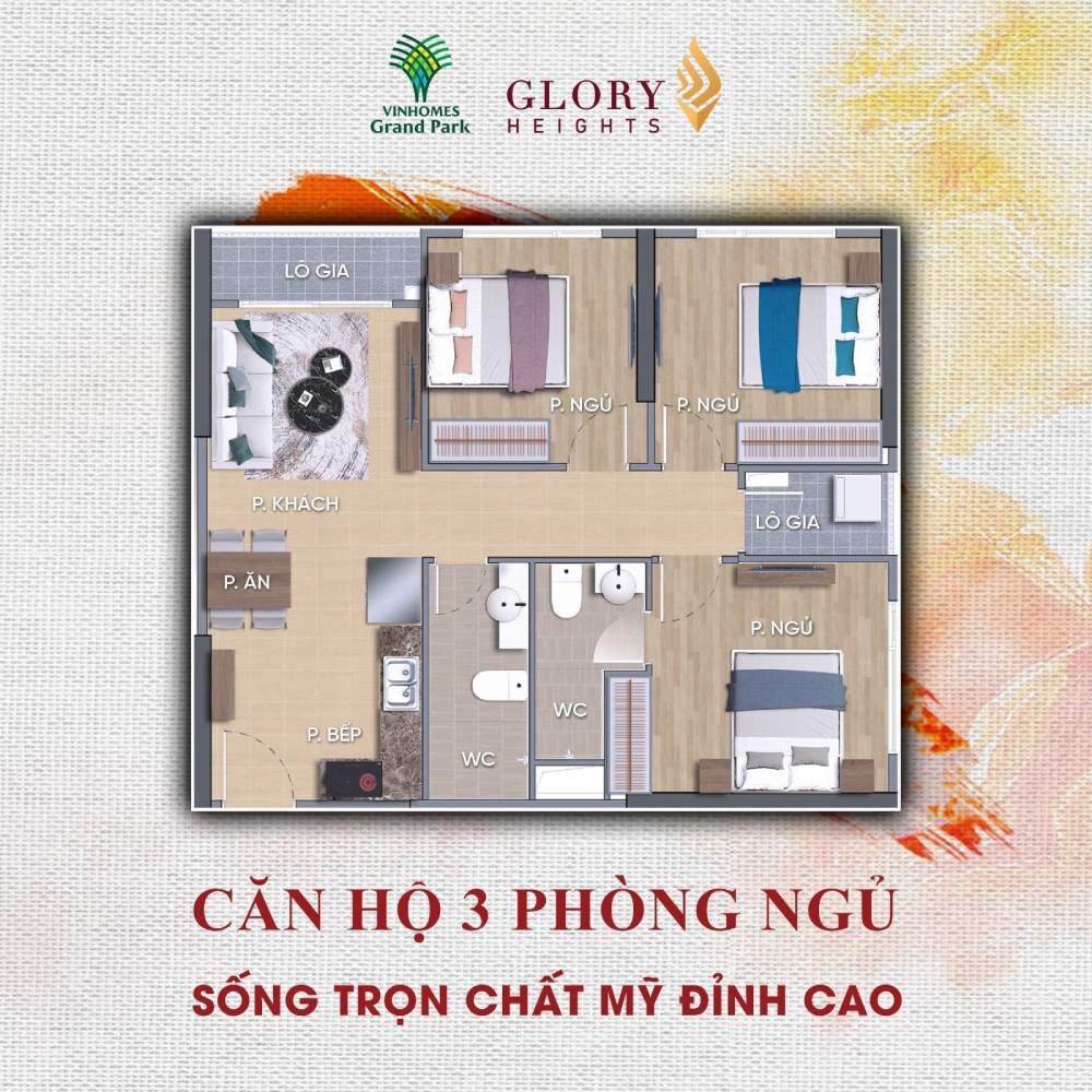 Mặt bằng Glory Heights Vinhomes Grand Park