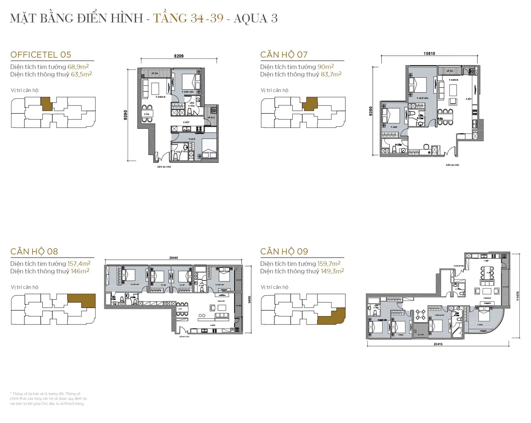 Mặt bằng Aqua 3 Vinhomes Golden River