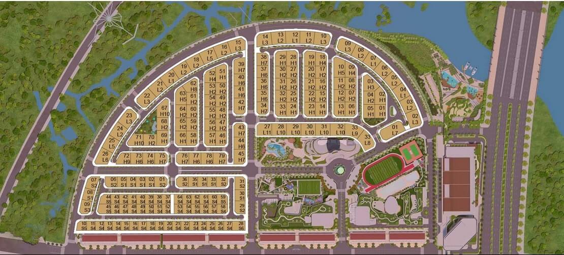 Mặt bằng biệt thự Saroma Villa Sala