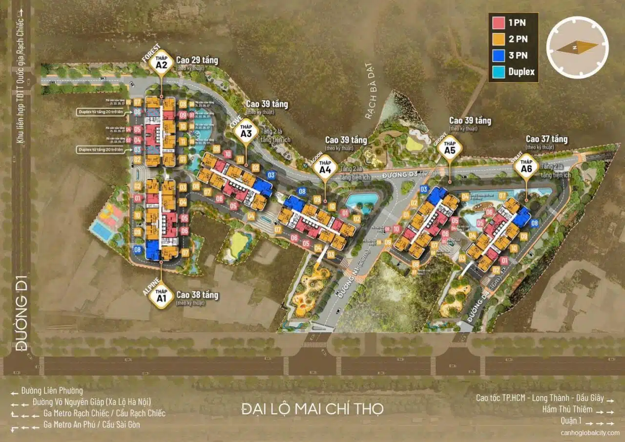 Mặt bằng căn hộ Eaton Park có gì nổi bật? Xem Ngay