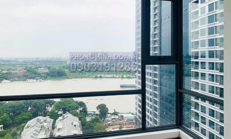 Căn hộ Opal Saigon Pearl cho thuê 4 phòng ngủ lầu 15 nhà trống view sông