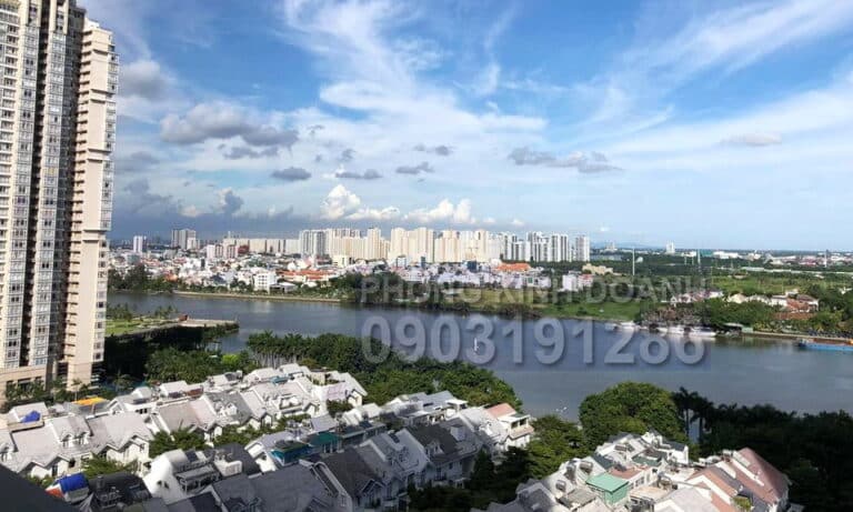 Cho thuê Saigon Pearl 3 phòng ngủ tầng 25 tháp Opal không nội thất view sông