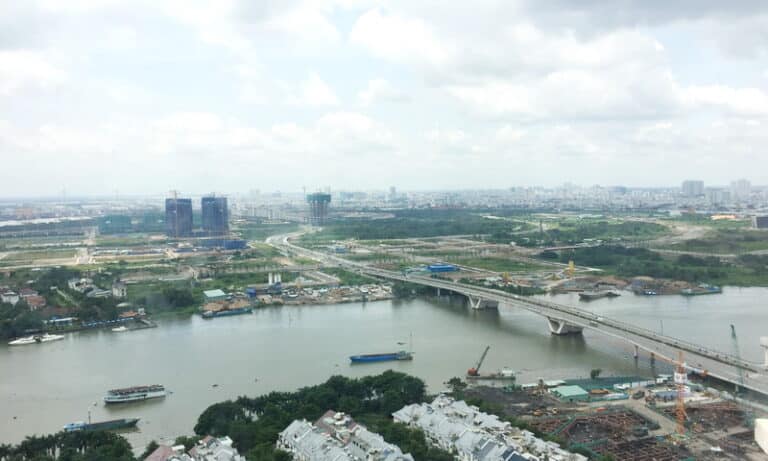 Căn hộ Saigon Pearl cho thuê 2 phòng ngủ tầng 33 toà Sapphire 1 full nội thất view sông