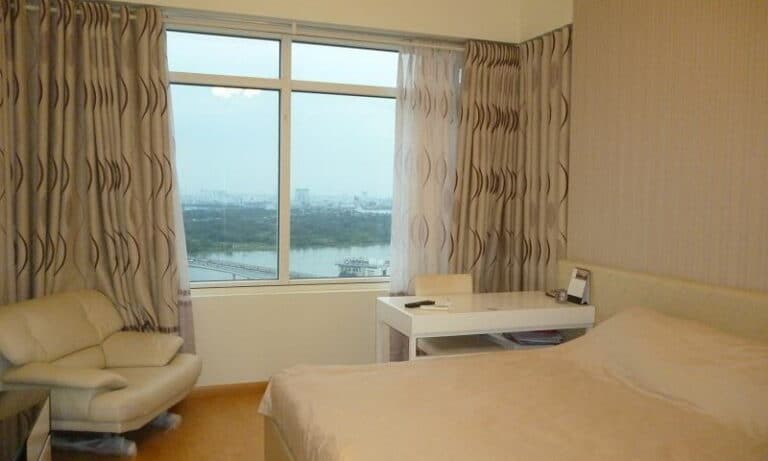Căn hộ Saigon Pearl cho thuê 2 phòng ngủ lầu 18 toà Sapphire 1 nội thất đầy đủ view sông