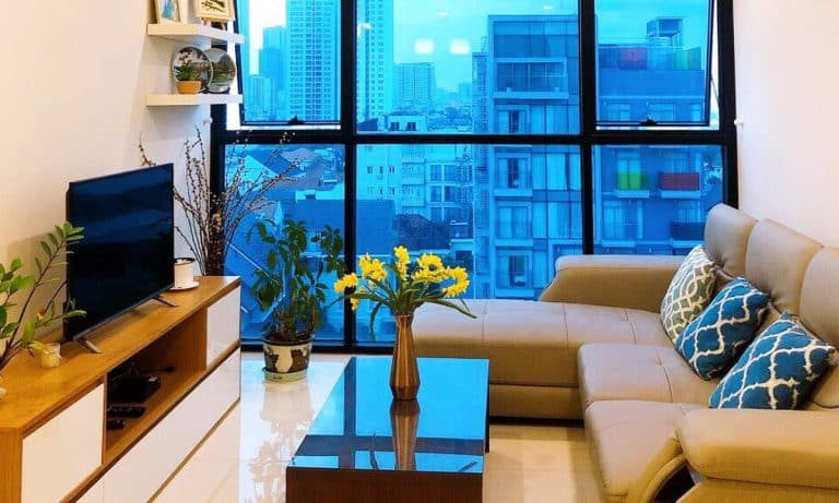 Cho thuê căn hộ The Ascent lầu 7 nội thất đầy đủ 2 phòng ngủ view L81