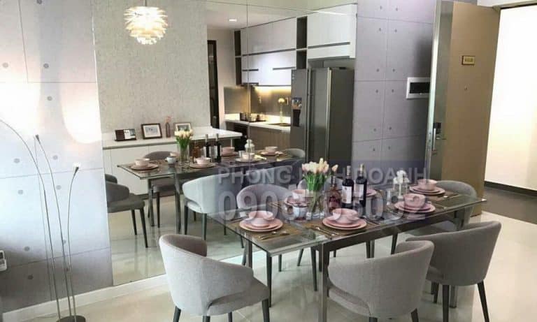 Căn hộ cho thuê The Ascent lầu 20 full nội thất 2 phòng ngủ view L81