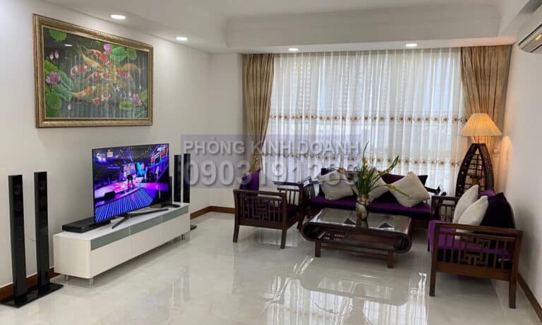 Căn hộ cho thuê The Manor tầng 9 block B đủ nội thất 3 phòng view L81