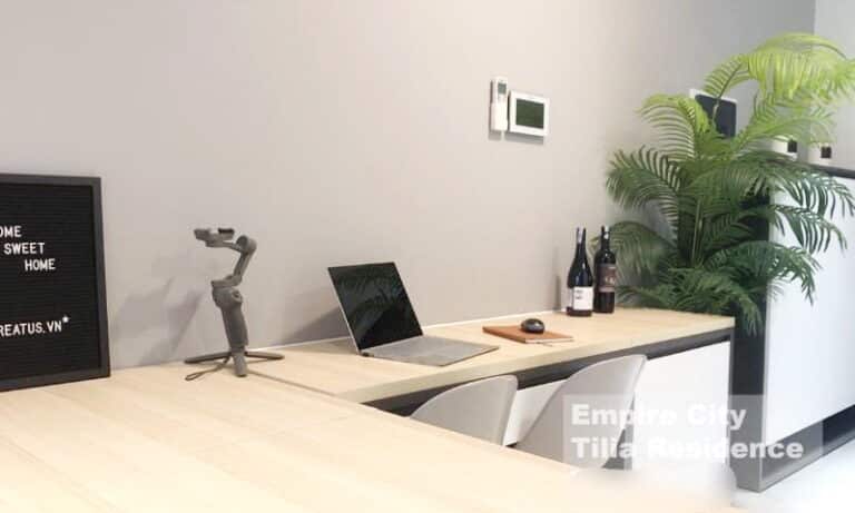 1 phòng ngủ cho thuê Empire City view hồ bơi tầng 3 block Tilia đầy đủ nội thất