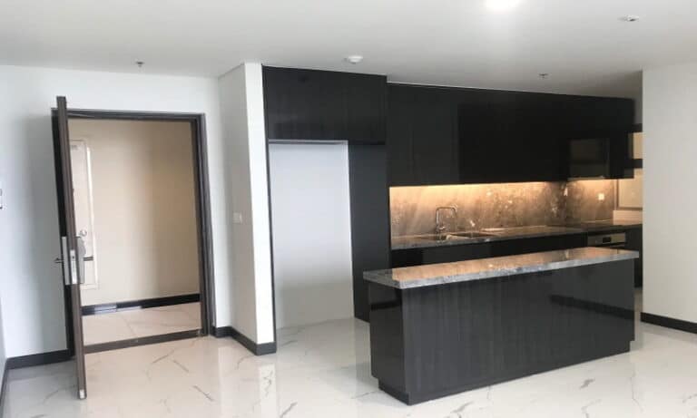 Căn hộ 2 phòng ngủ cho thuê Empire City lầu 27 toà Tilia nhà trống view L81