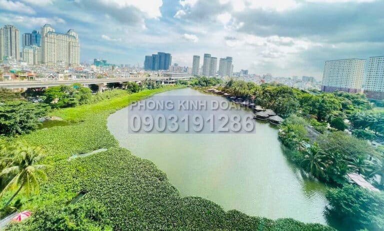 Cho thuê căn Cantavil Hoàn Cầu view hồ 3 phòng ngủ tầng cao đủ nội thất