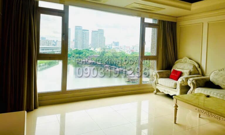 Cho thuê căn Cantavil Hoàn Cầu view hồ 3 phòng ngủ tầng cao đủ nội thất
