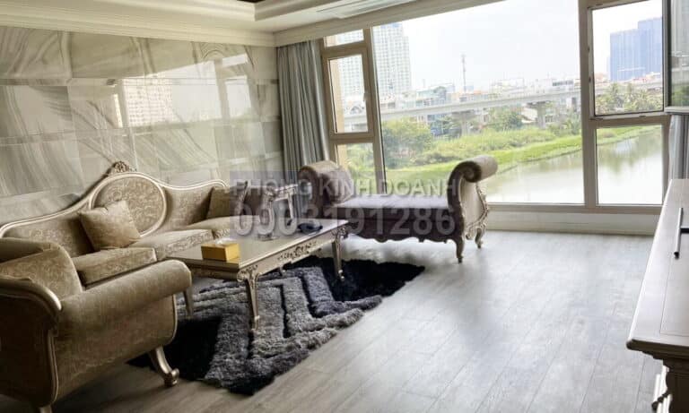 Cho thuê căn hộ Cantavil Hoàn Cầu view hồ 3 phòng tầng 5 nội thất xịn
