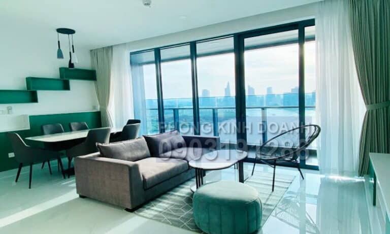 Cho thuê Sunwah Pearl tầng 22 nội thất cao cấp 2 phòng ngủ view quận 1