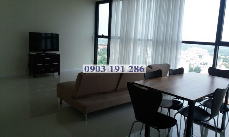 Cho thuê căn hộ The Ascent lầu 8 nội thất xịn 3 phòng ngủ view sông