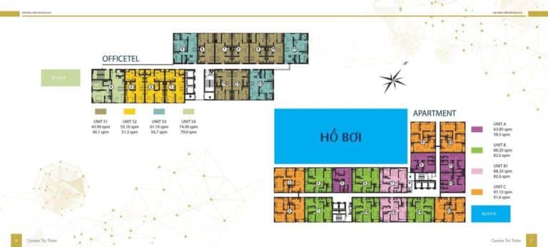 Mặt bằng căn hộ Centana Thủ Thiêm: Thiết kế và diện tích