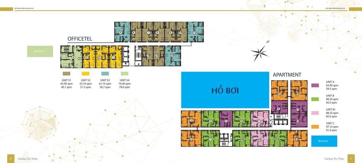 Mặt bằng căn hộ Centana Thủ Thiêm: Thiết kế và diện tích