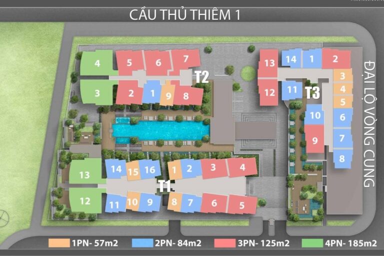 Mặt bằng căn hộ The River Thủ Thiêm: Thiết kế và diện tích