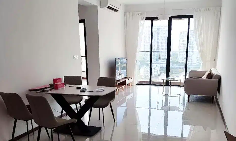 Căn hộ One Verandah cho thuê 3 phòng ngủ lầu cao nội thất xịn view sông