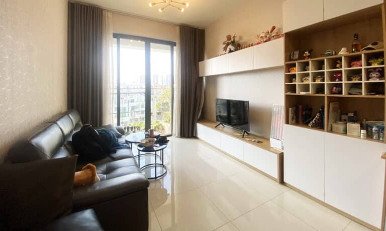Cho thuê căn hộ One Verandah 2 phòng ngủ lầu thấp đủ nội thất view sông