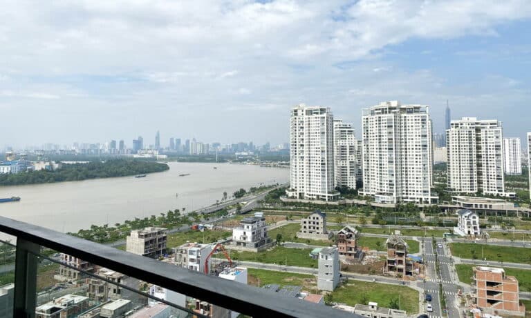 Căn hộ One Verandah cho thuê 3 phòng ngủ tầng cao nhà trống view sông