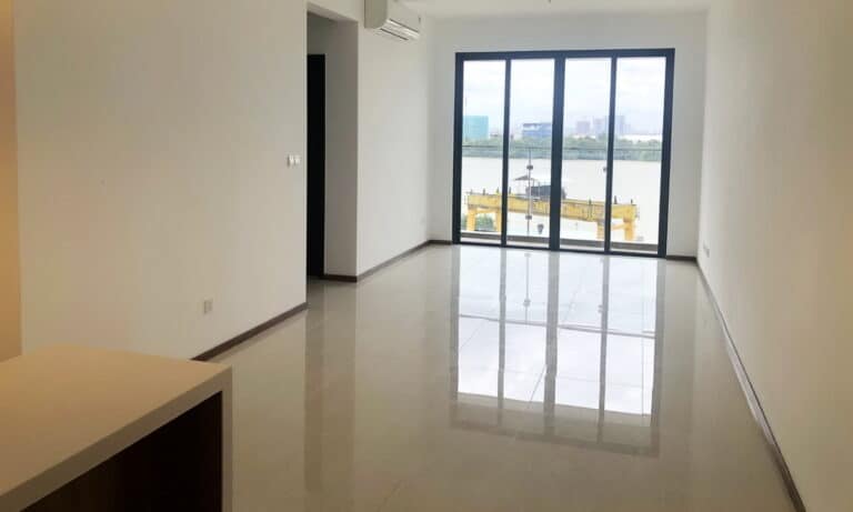 Căn hộ One Verandah cho thuê 3 phòng ngủ lầu thấp nhà trống view sông