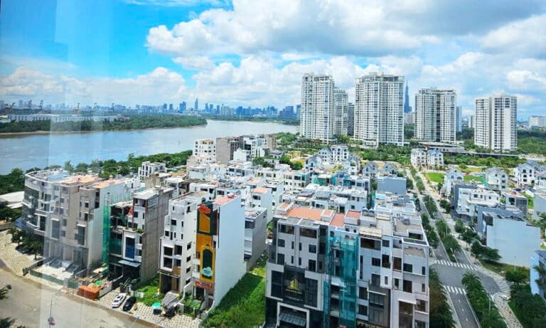 Căn hộ One Verandah cho thuê 3 phòng ngủ lầu cao nhà trống view sông