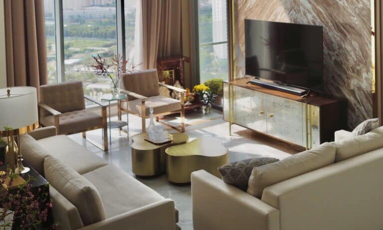 Penthouse duplex cho thuê Đảo Kim Cương nội thất cao cấp view sông L81