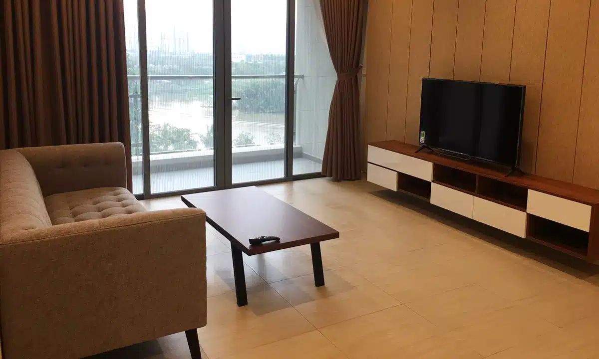 Căn hộ Đảo Kim Cương cho thuê 3 phòng ngủ lầu thấp có nội thất view sông