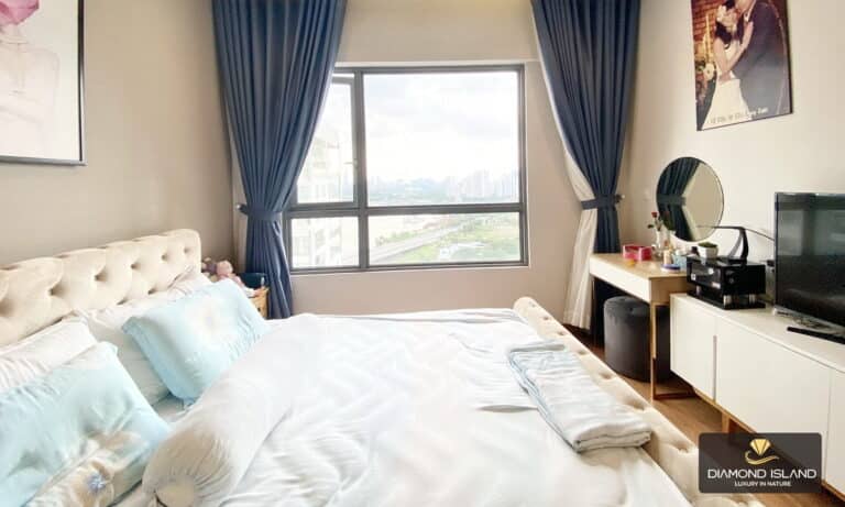 Căn hộ Đảo Kim Cương cho thuê 3 phòng lầu cao nội thất đẹp view sông L81
