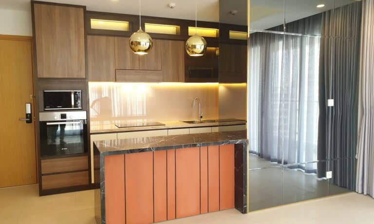 Căn hộ Đảo Kim Cương cho thuê 3 phòng ngủ lầu cao nội thất đẹp view sông