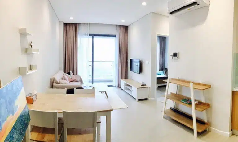 Đảo Kim Cương cho thuê căn hộ 1 phòng ngủ tầng cao đủ nội thất view sông
