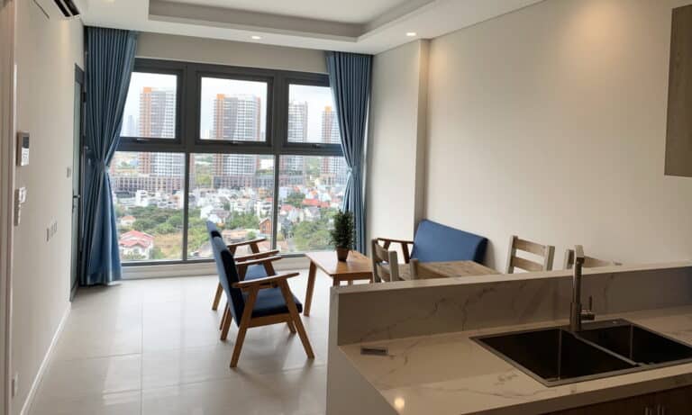 Đảo Kim Cương cho thuê căn 1 phòng ngủ tầng cao đầy đủ nội thất view sông