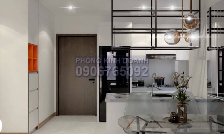 Đảo Kim Cương cho thuê căn hộ 1 phòng ngủ tầng cao có nội thất view sông