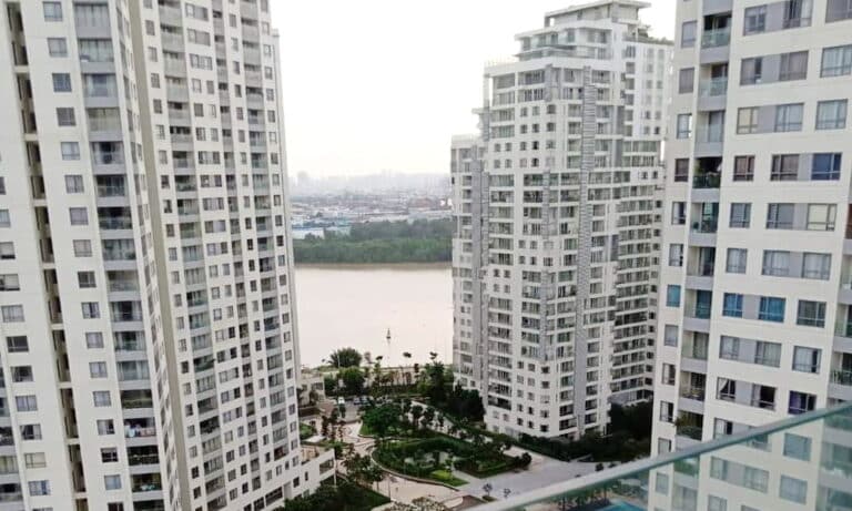 Căn hộ cho thuê Đảo Kim Cương 2 phòng tầng cao nội thất đẹp view sông