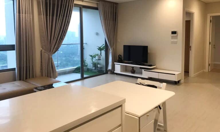 Căn hộ cho thuê Đảo Kim Cương 2 phòng nội thất đẹp lầu cao view sông L81