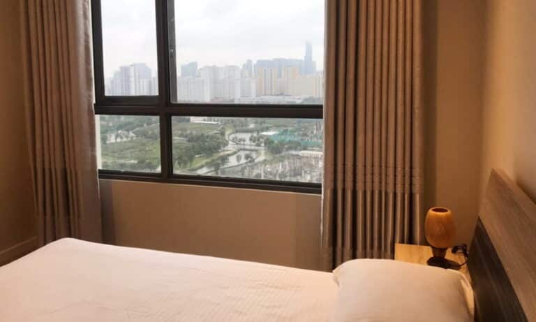Căn hộ cho thuê Đảo Kim Cương 2 phòng nội thất đẹp lầu cao view sông L81